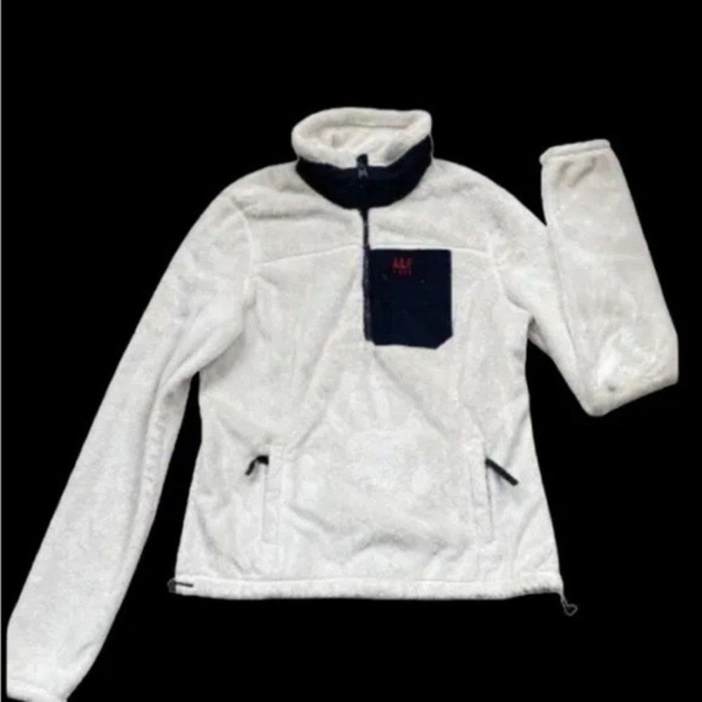 Vintage Abercrombie Womens Plush Cozy 1/2 Zip Soft Pullover Sweater XS…